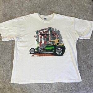 Vintage Texaco Speedway Hot Rod T-Shirt Men's 2XL Racing Gas Oil Tee